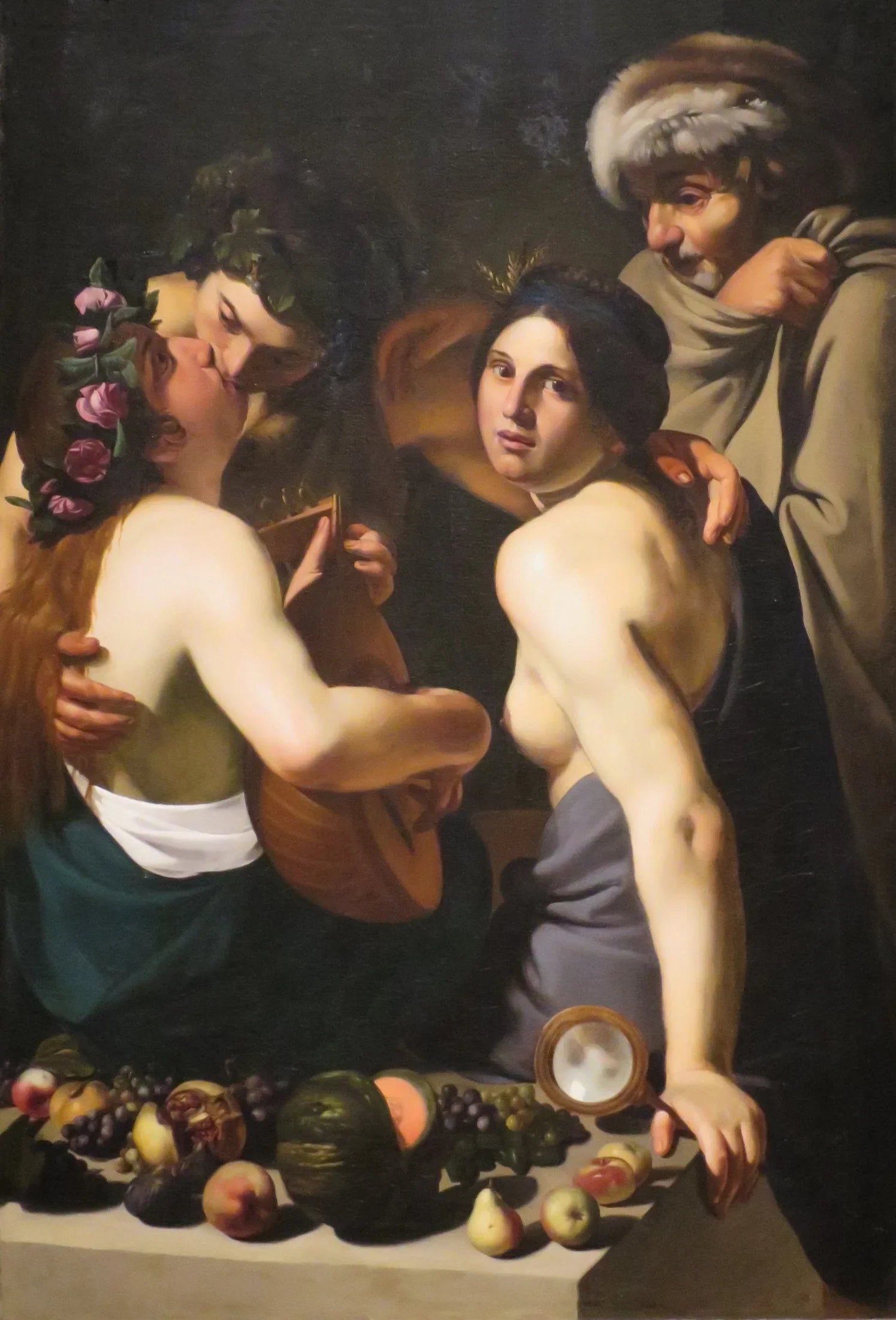Allégorie des quatre saisons - Bartolomeo Manfredi image 1 tableau peint à l’huile sur toile