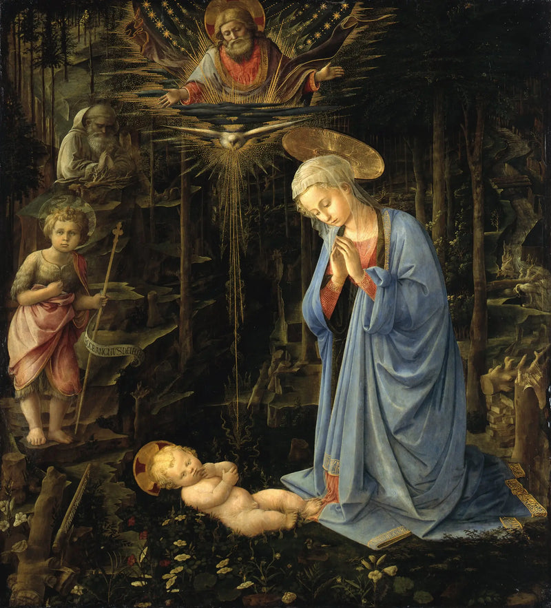 Adoracja w lesie - Fra Filippo Lippi