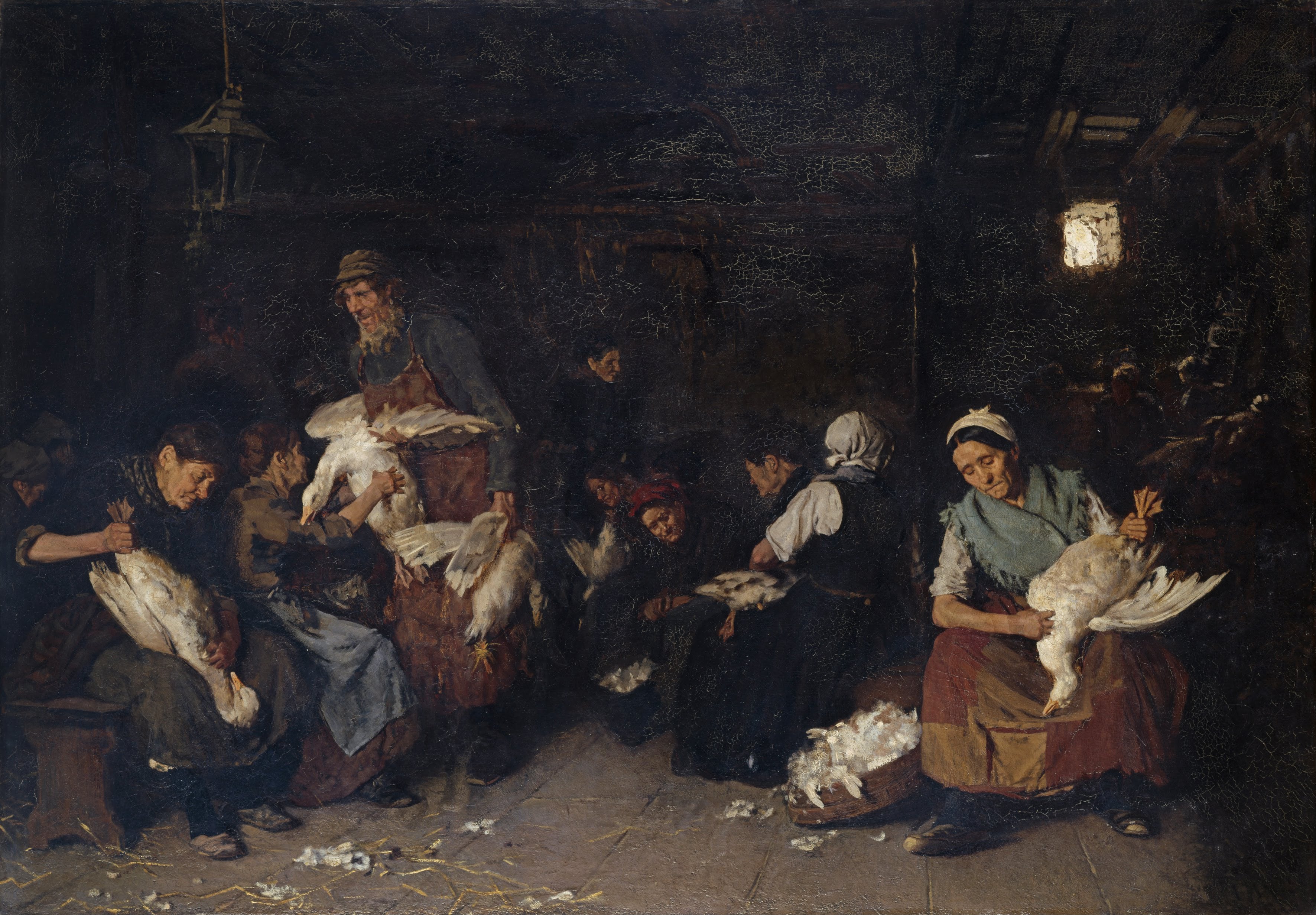 Kobiety pucujące gęsi - Max Liebermann