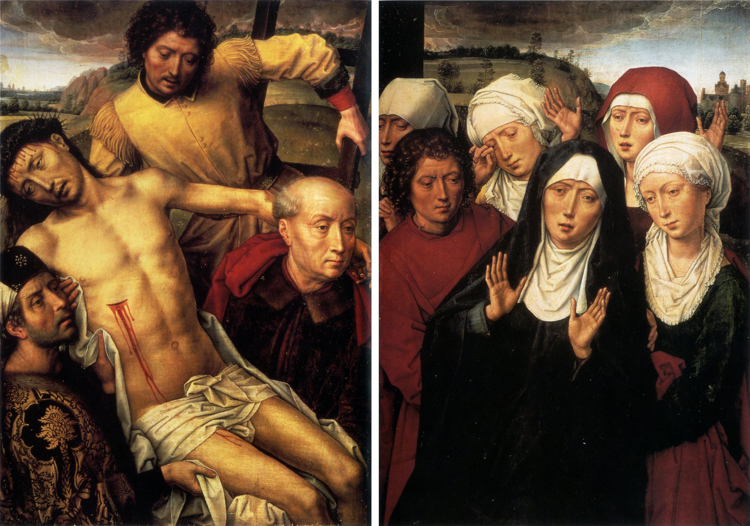 Diptyque avec déposition - Hans Memling