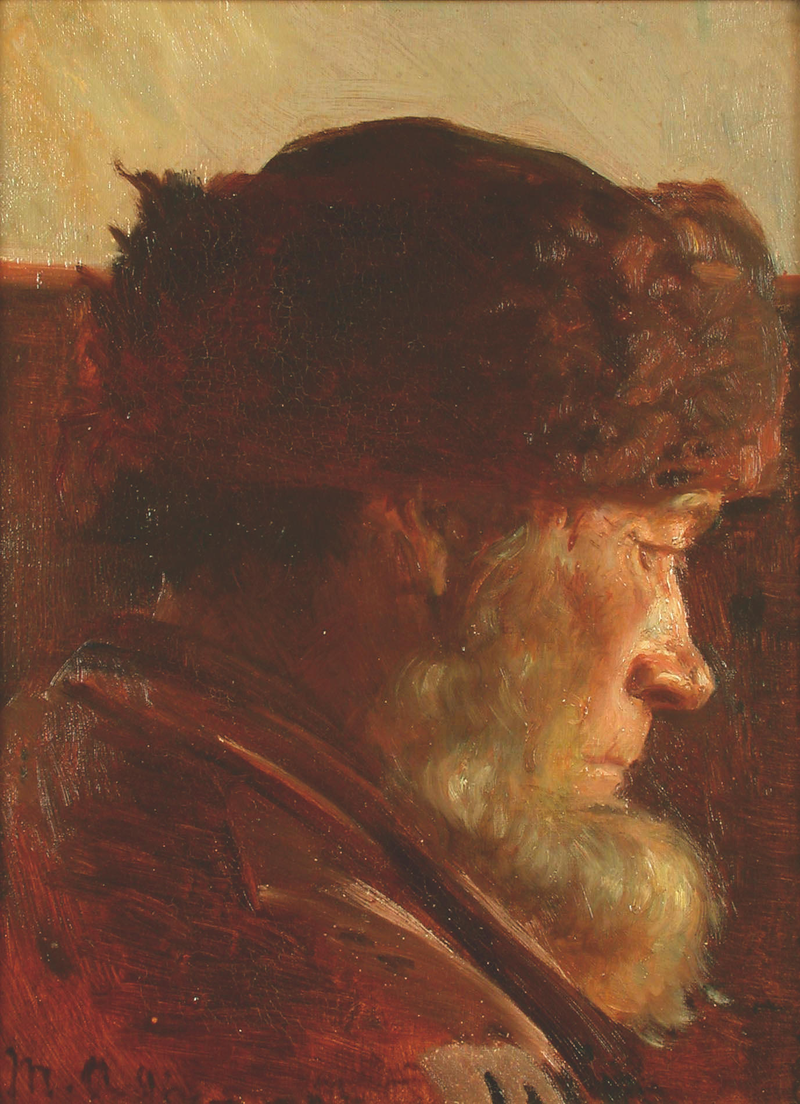 Un pêcheur barbu. - Michael Peter Ancher