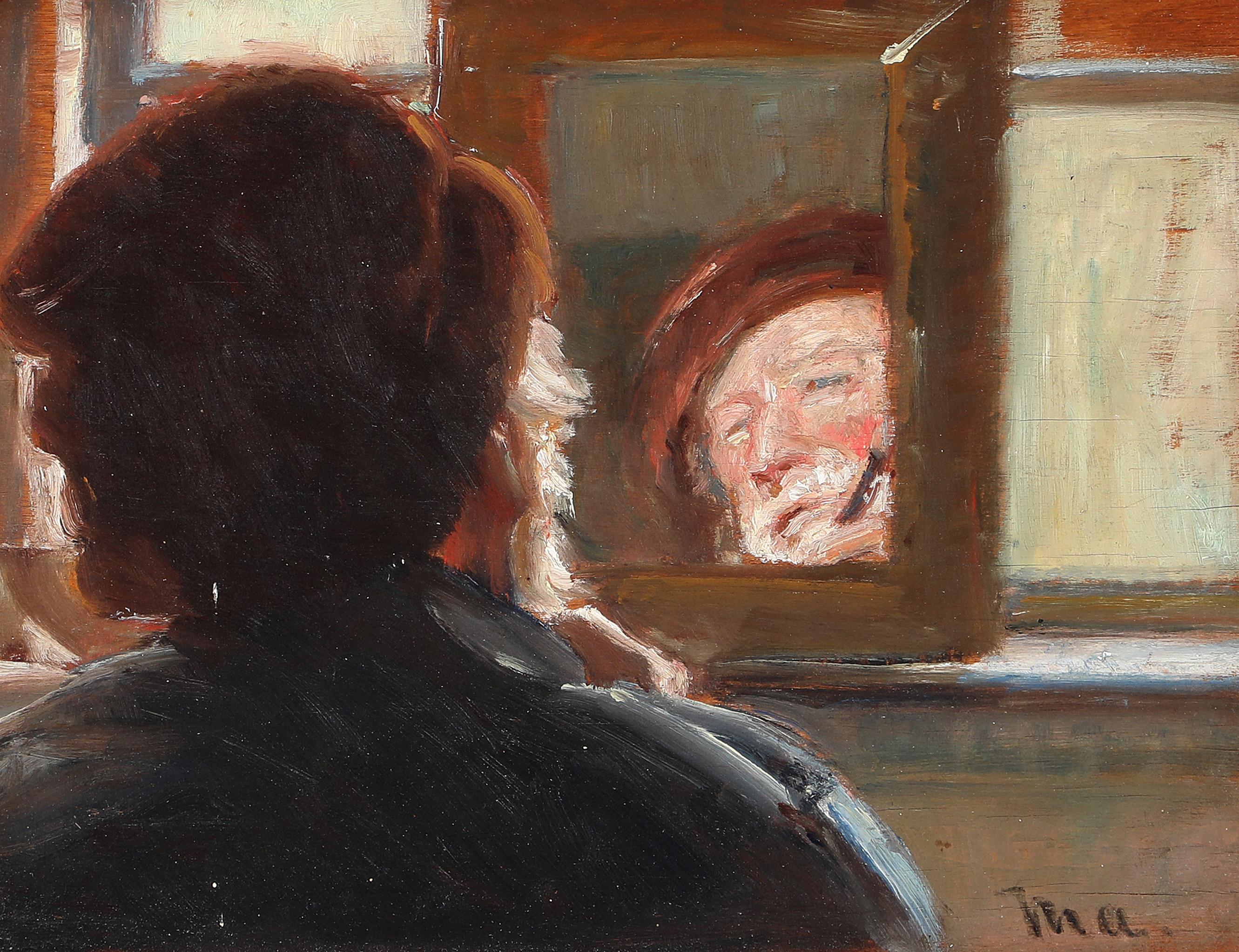 Un pêcheur qui se rase. - Michael Peter Ancher - Alpha Reproduction