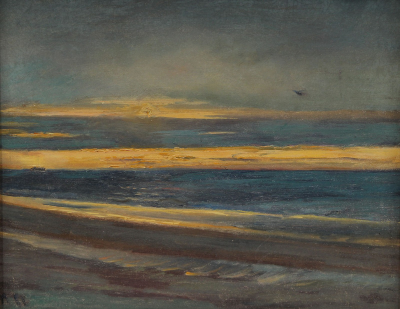 Coucher de soleil sur la mer. - Michael Peter Ancher