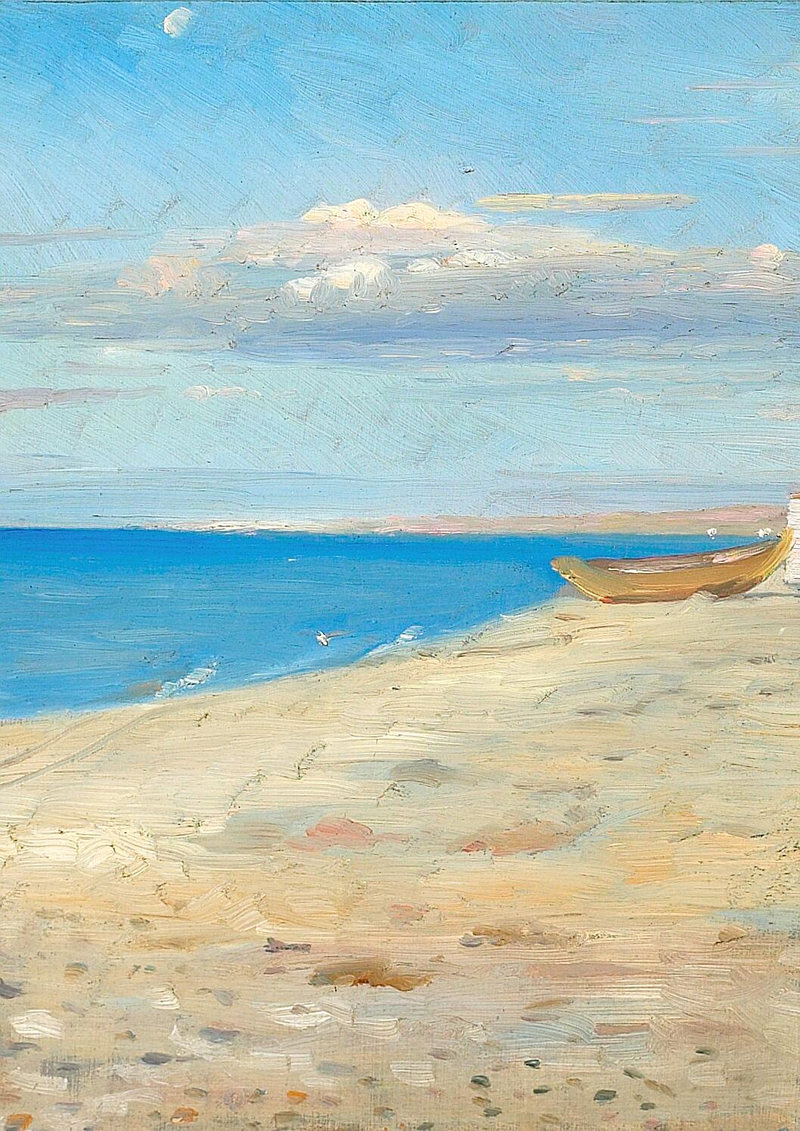 Lumière d'hiver. Paysage de plage de Skagen. - Michael Peter Ancher
