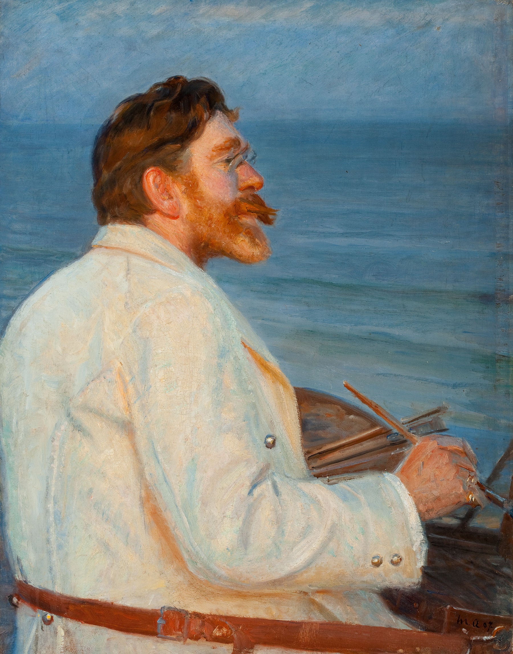 P.S. Peinture de Krøyer à Skagen Sønderstrand - Michael Peter Ancher - Alpha Reproduction