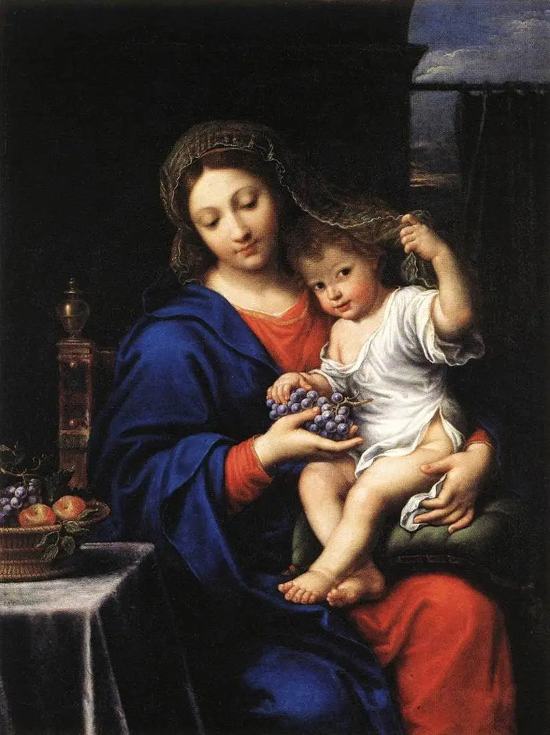 Dziewica z kiścią winogron - Pierre Mignard