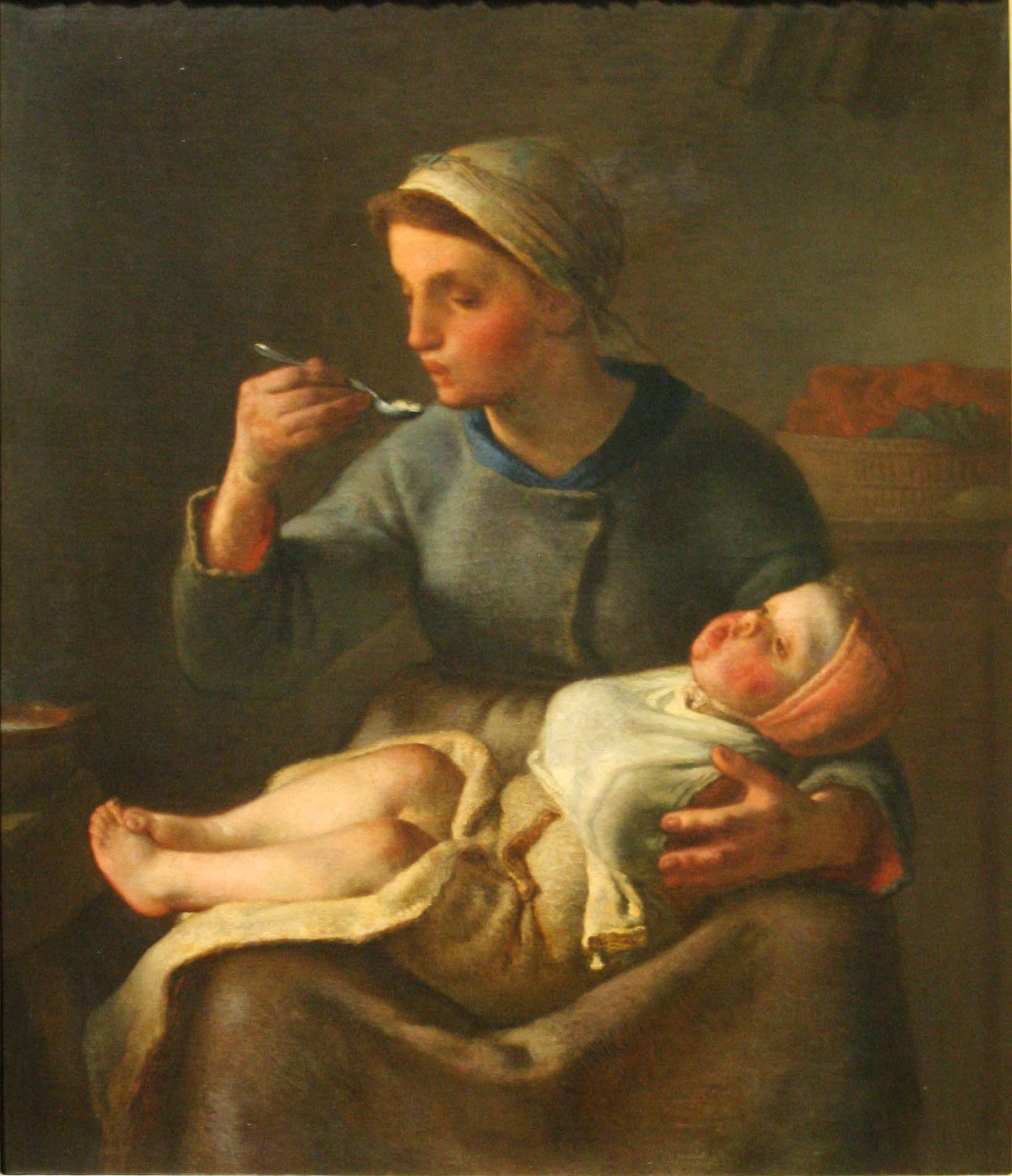 La bouillie - Jean-François Millet