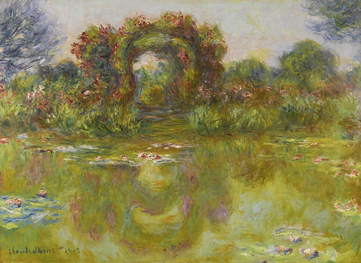 🌺 Róża i staw z nenufarami, Claude Monet, 1913