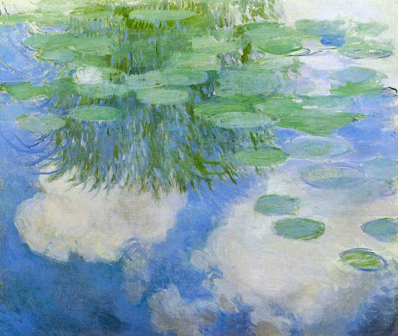 ☁️ Nenufary z niebem i chmurami, Claude Monet