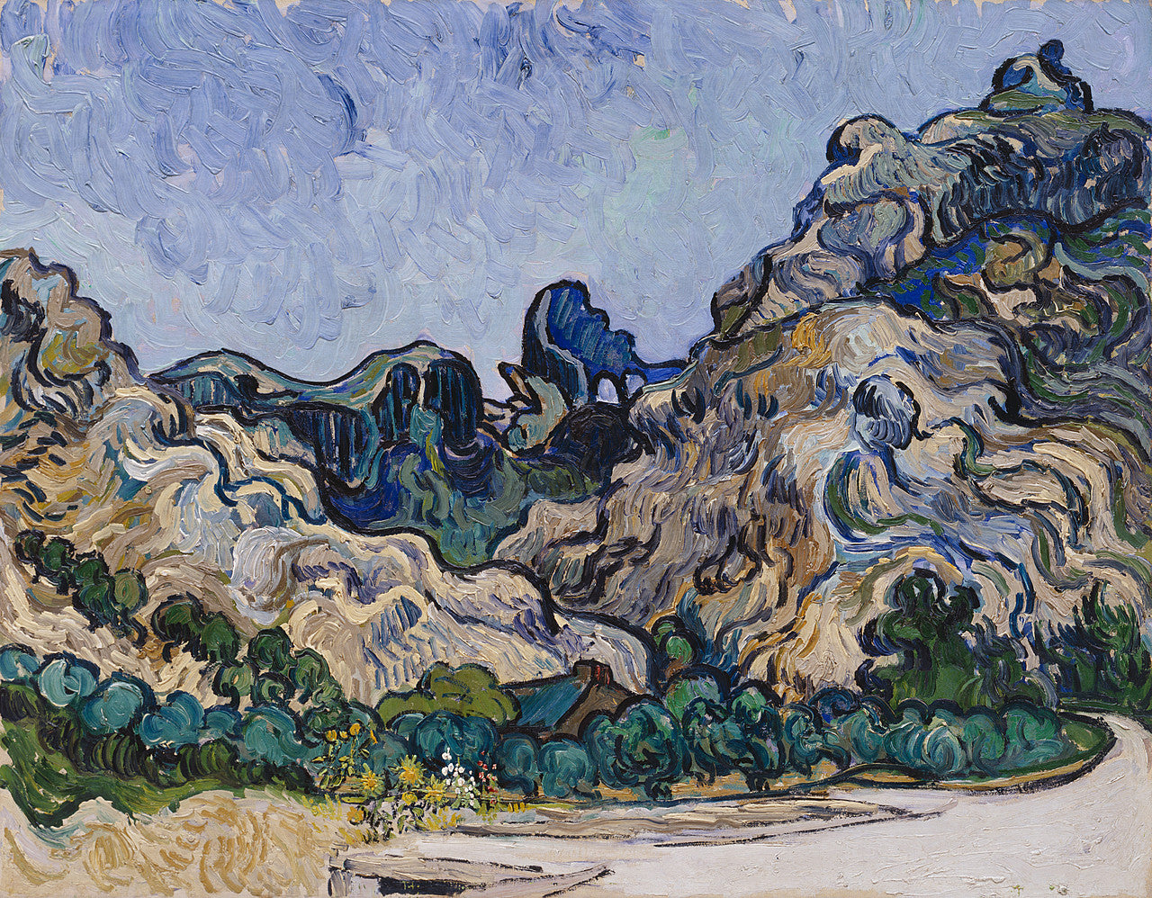 🏞️ Góry w Saint-Rémy – Vincent van Gogh (1889)