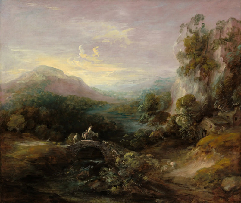 Górski pejzaż z mostem - Thomas Gainsborough