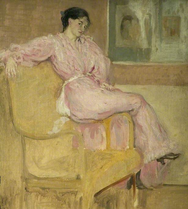 Mme Conder w różu - Charles Conder