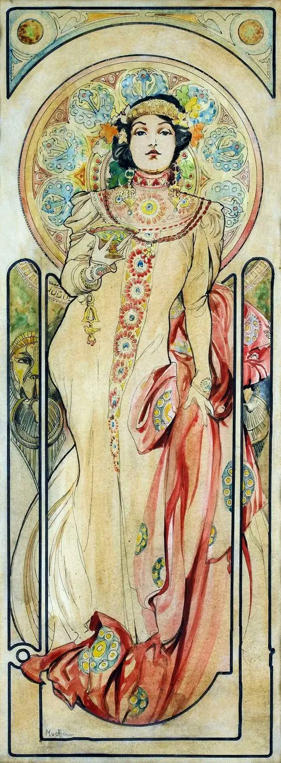Projekt plakatu dla szampana Moët et Chandon. - Alphonse Mucha