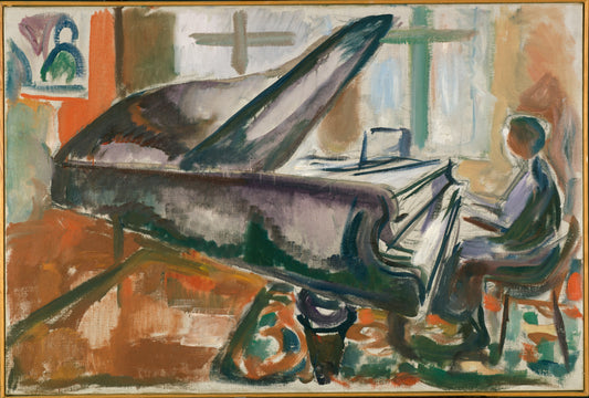 Reproduction du tableau « Au grand piano - Edvard Munch » par Alpha Reproduction en peinture à l’huile