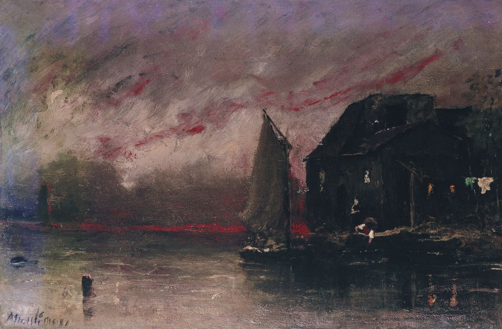 Ambiance du soir - Mihály Munkácsy