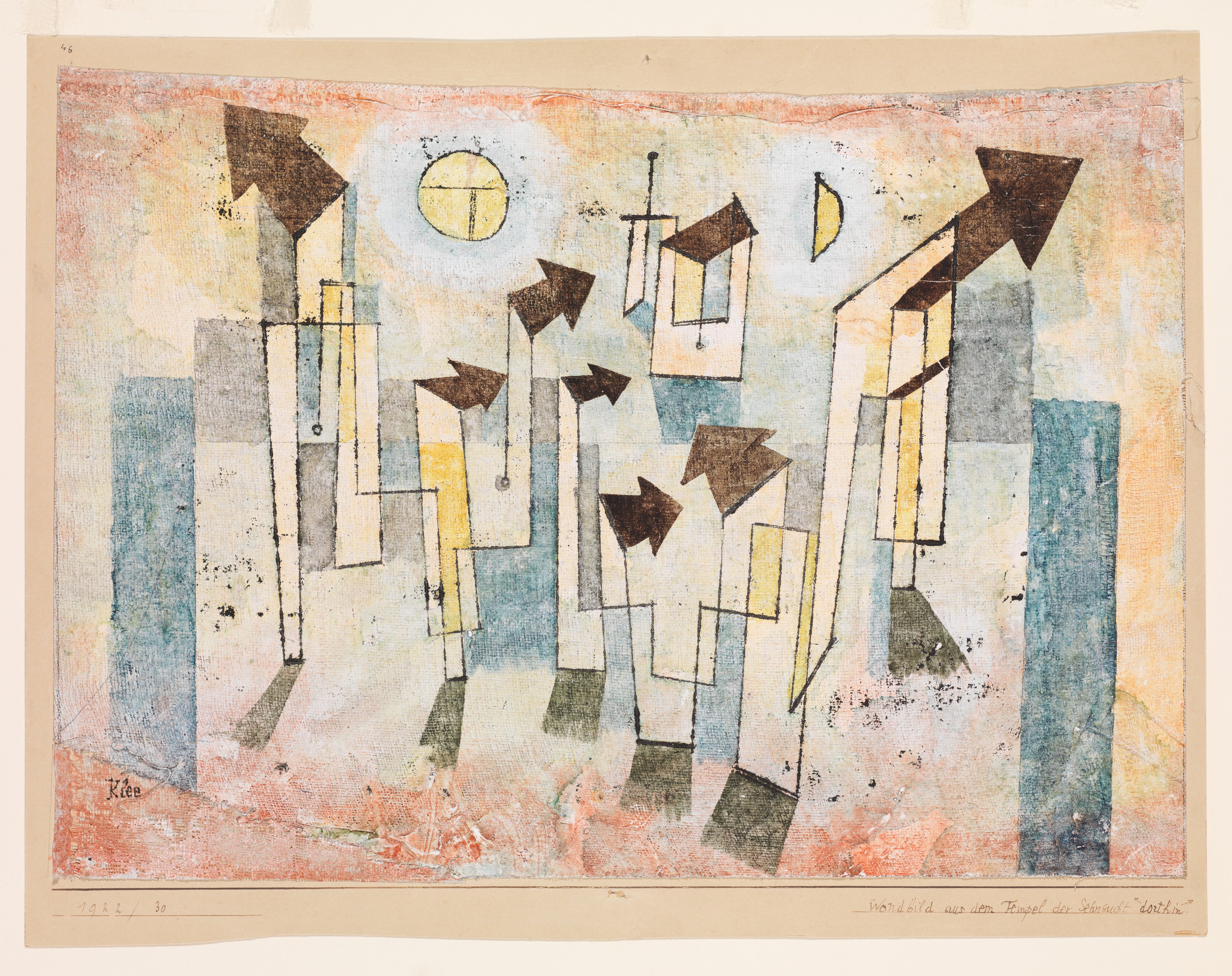 Fresk Świątyni Pragnienia ↖Tam↗ - Paul Klee
