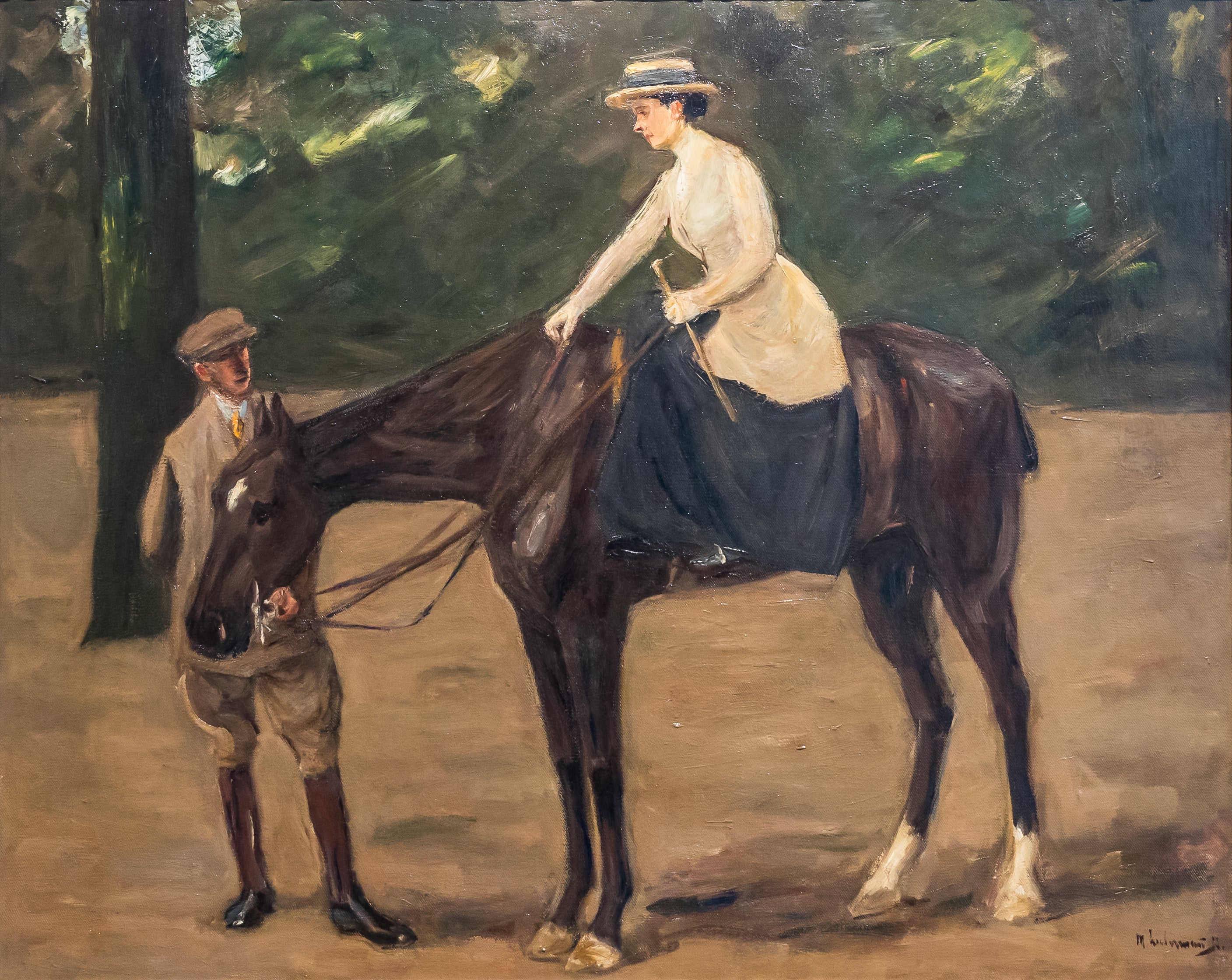 Dziewczyna artysty na koniu - Max Liebermann