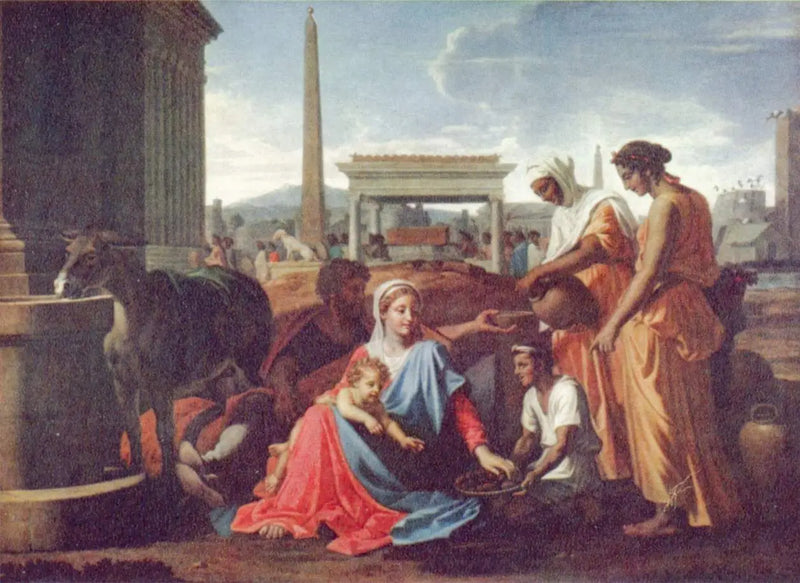 Wypoczynek podczas ucieczki do Egiptu. - Nicolas Poussin