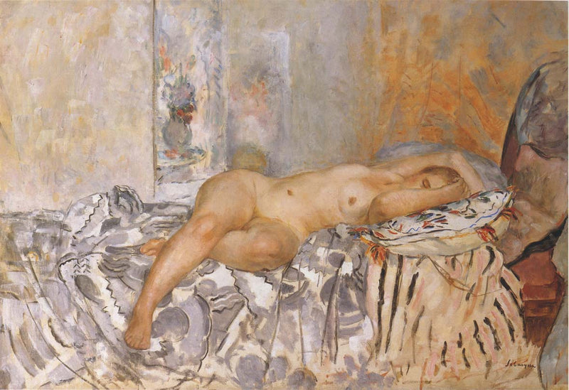 Nue sur une couverture espagnole - Henri Lebasque