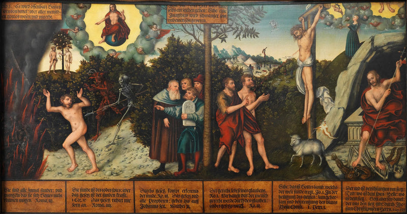 Allegoria prawa i łaski - Lucas Cranach Starszy