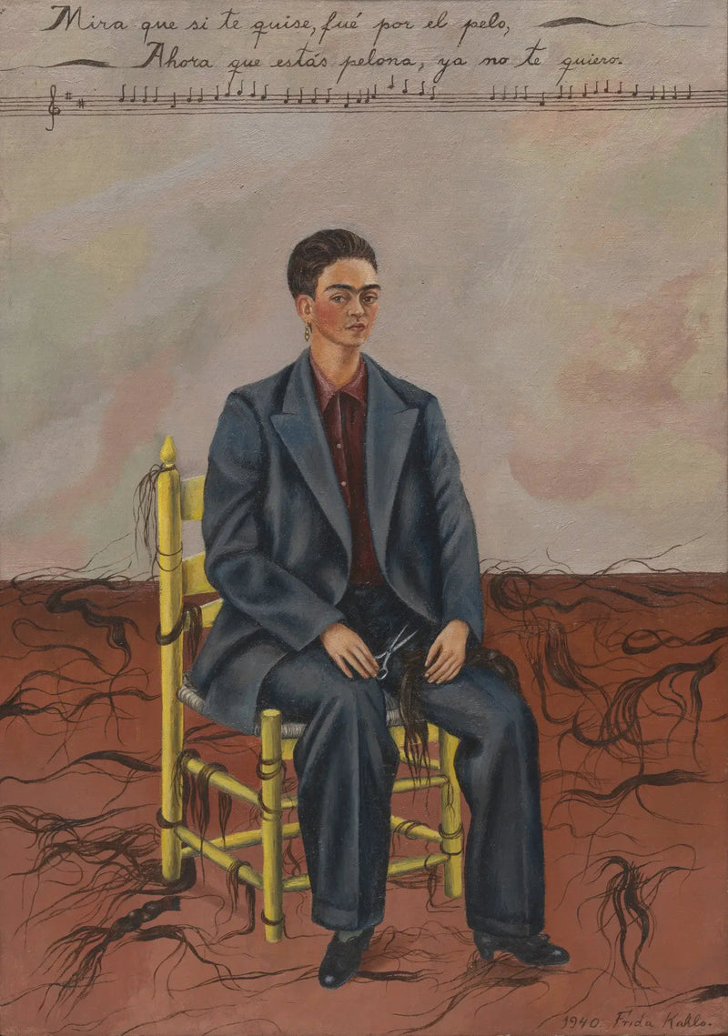 Autoportret z krótkimi włosami - Frida Kahlo