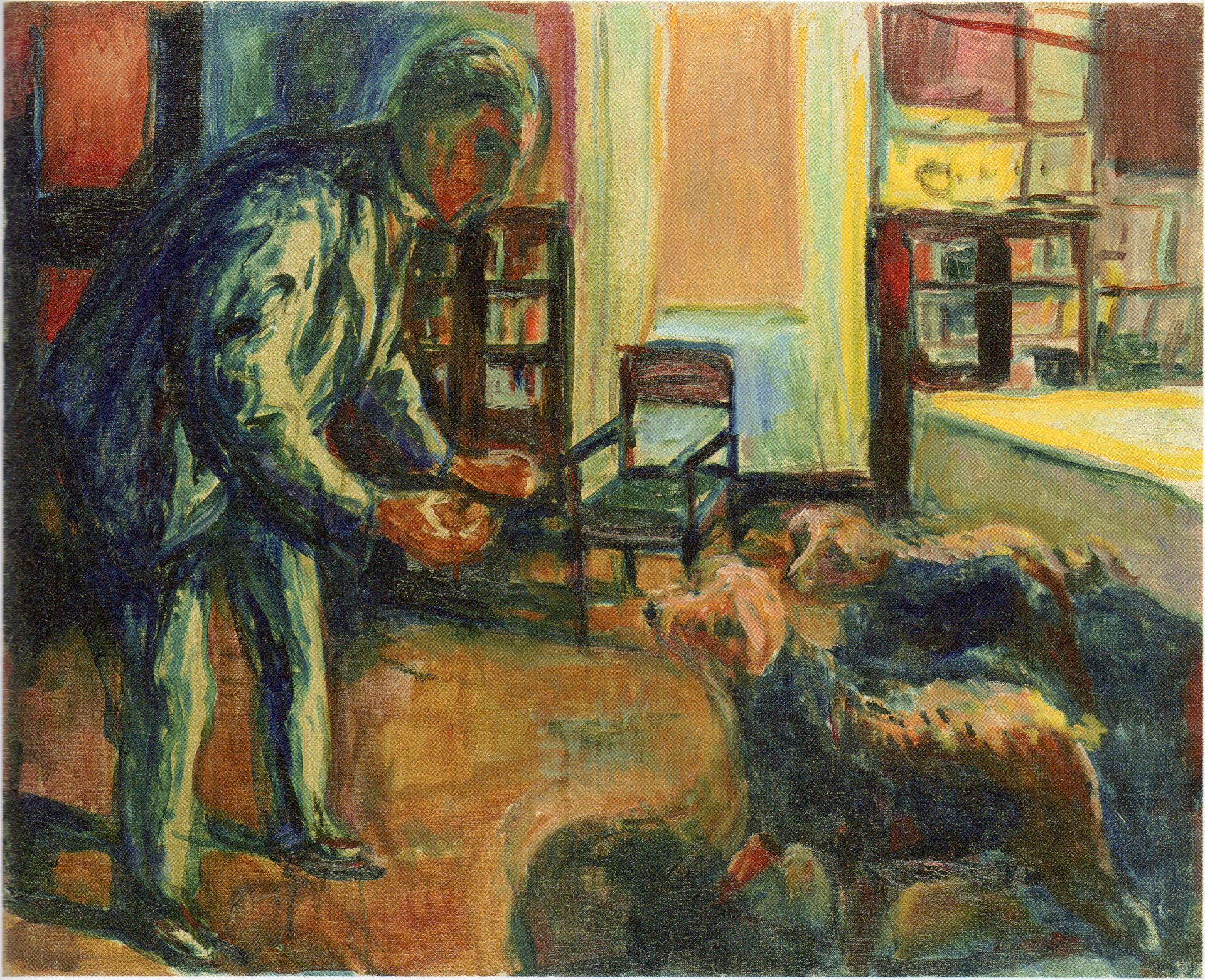 Autoportret z psami - Edvard Munch