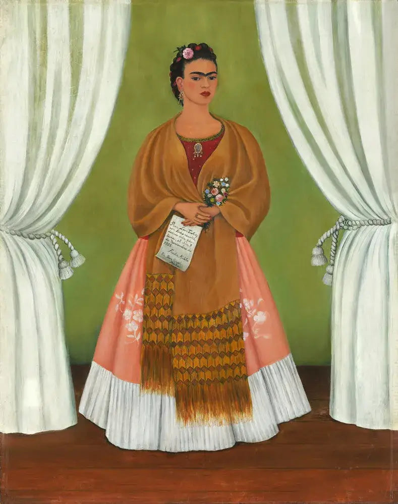 Autoportret dedykowany Léonowi Trockiemu - Frida Kahlo