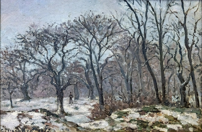Dąb kasztanowy zimą, Louveciennes - Camille Pissarro