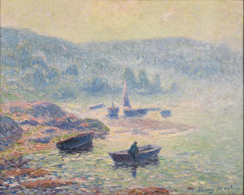 Mgła nad rzeką w Pont-Aven - Henry Moret