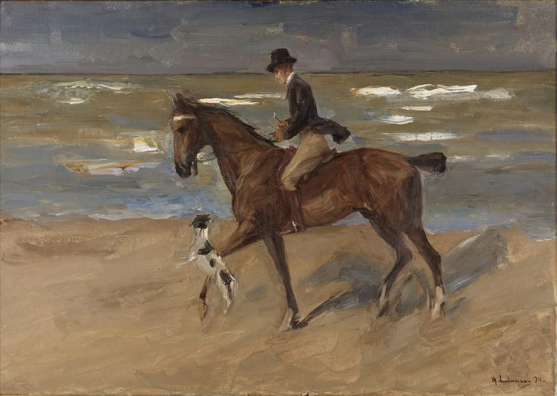 Kawaler na plaży - Max Liebermann
