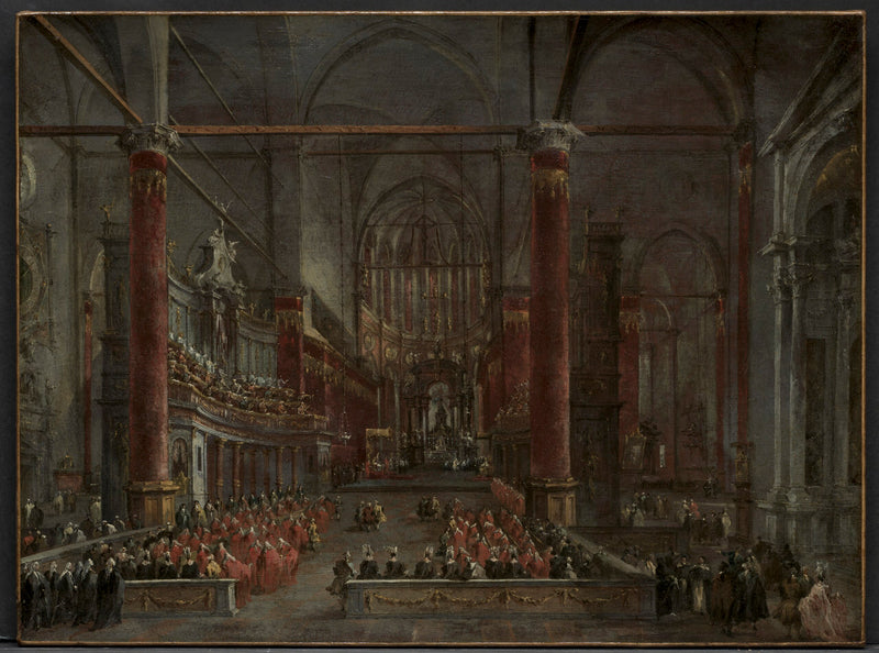 Ceremonia papieska w kościele Świętego Jana Chrzciciela w Wenecji, 1782 - Francesco Guardi