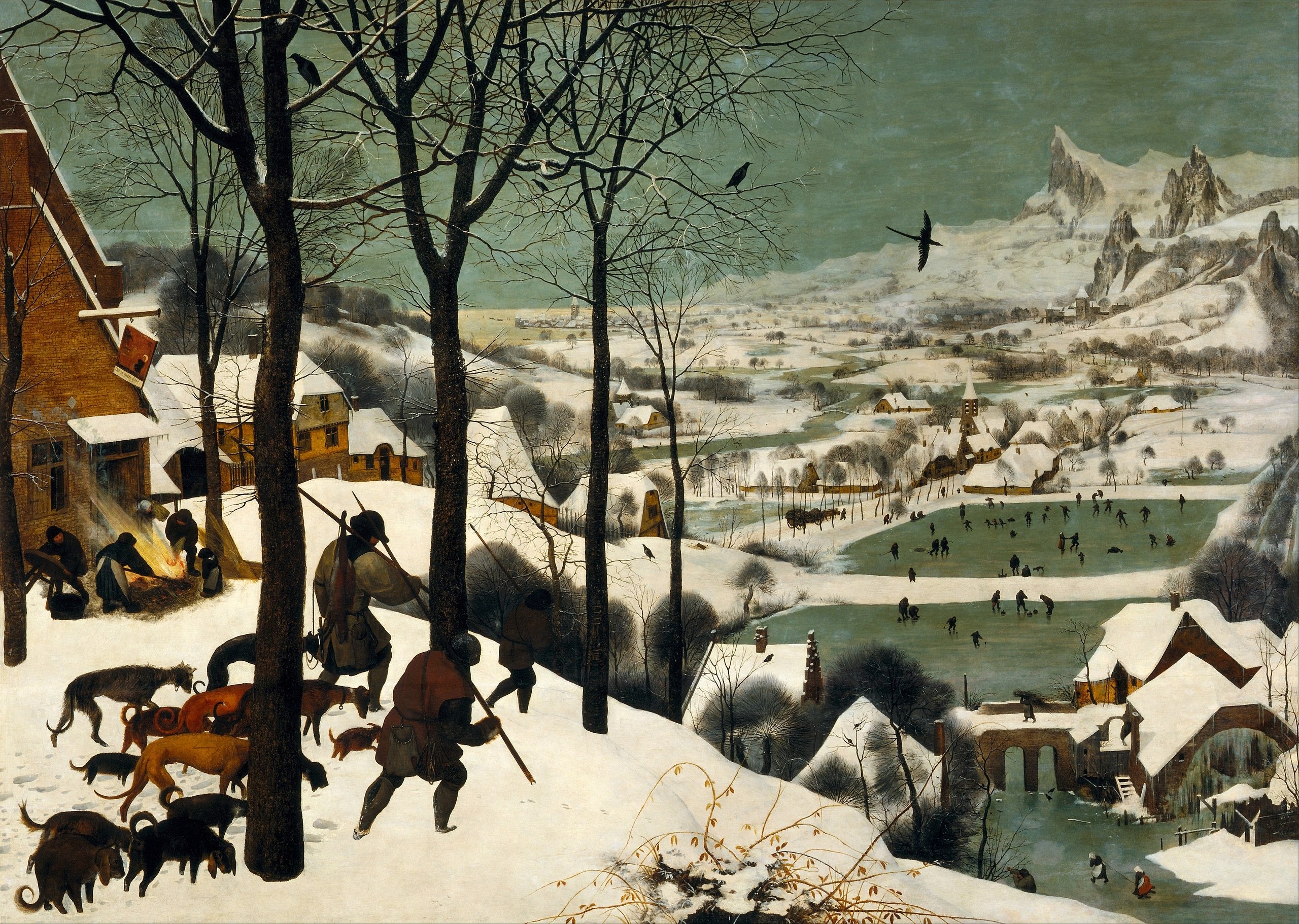Łowcy w śniegu - Pieter Brueghel Starszy