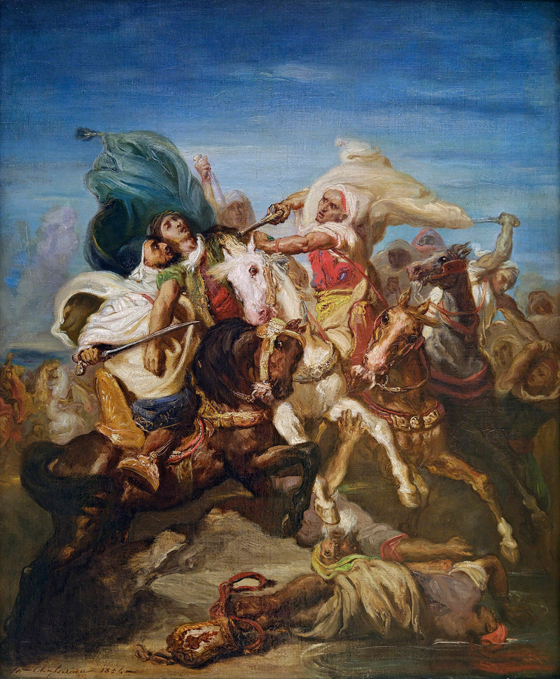Bitwa arabskich jeźdźców - Théodore Chassériau
