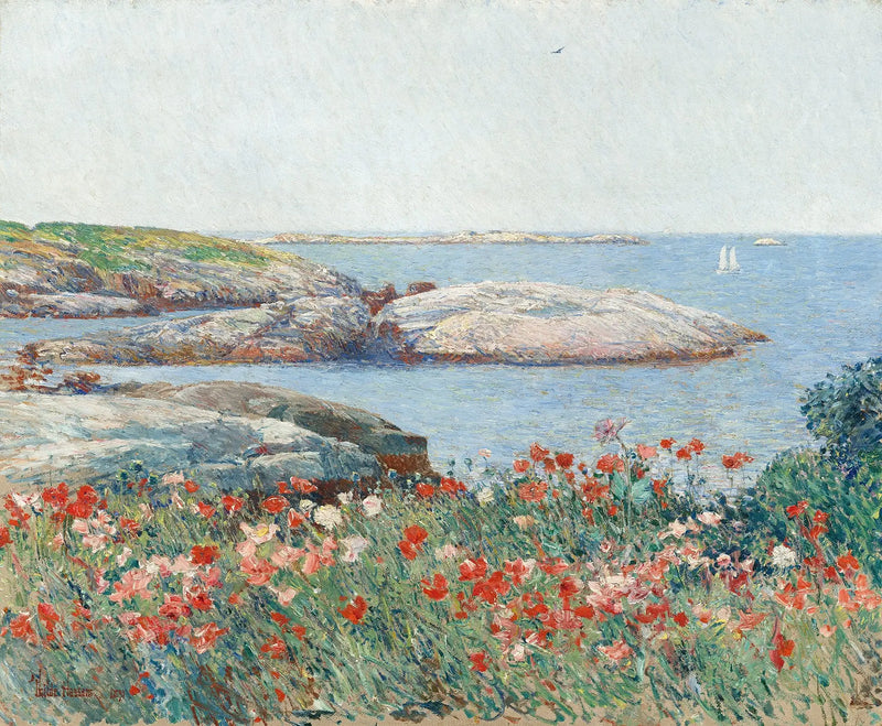 Makowe kwiaty, Wyspy Shoals - Childe Hassam