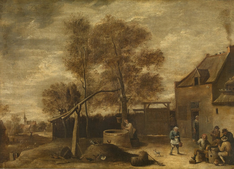 Na podwórku na farmie - David Teniers Młodszy