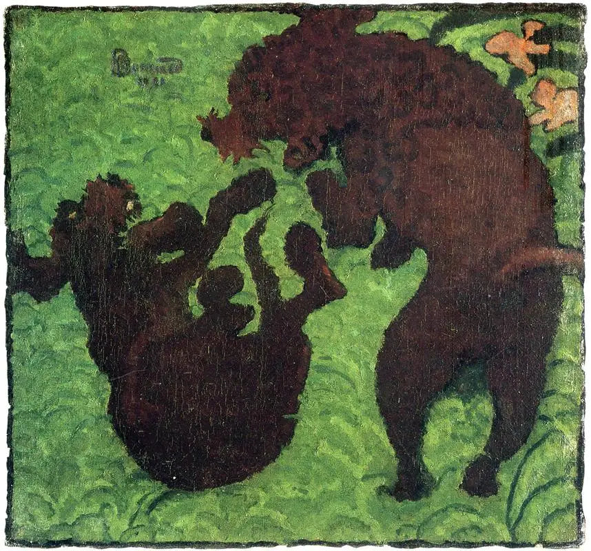 Reproduction du tableau « Deux chiens - Pierre Bonnard » par Alpha Reproduction en peinture à l’huile