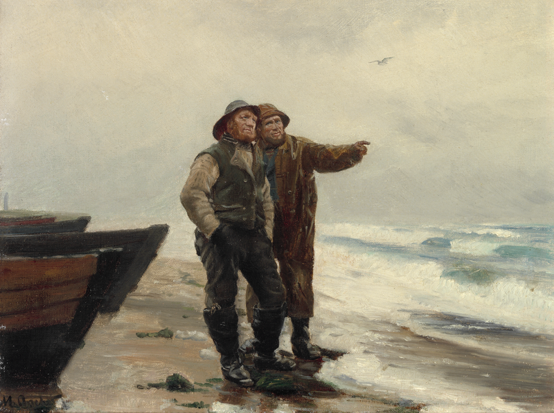 Dwóch rybaków, Ole Svendsen i Anthon Fedder Henriksen. - Michael Peter Ancher