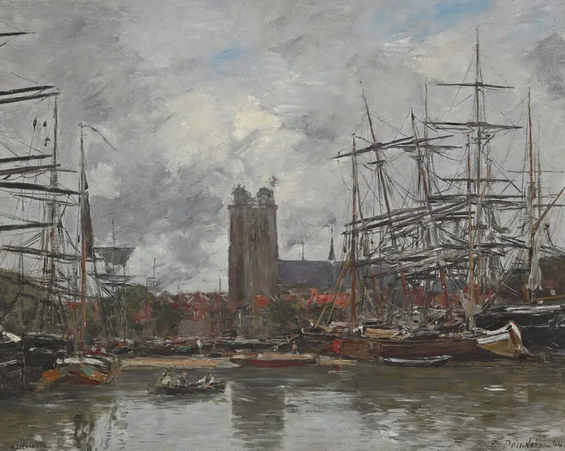 Dordrecht - Widok portu - Eugène Boudin