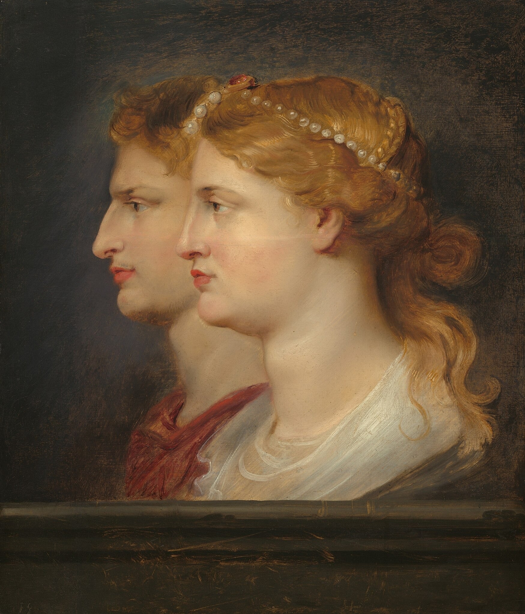 Podwójny portret rzymskiego generała Germanicusa (15 p.n.e.-19) i jego żony Agrypiny Maior (?-33) - Peter Paul Rubens