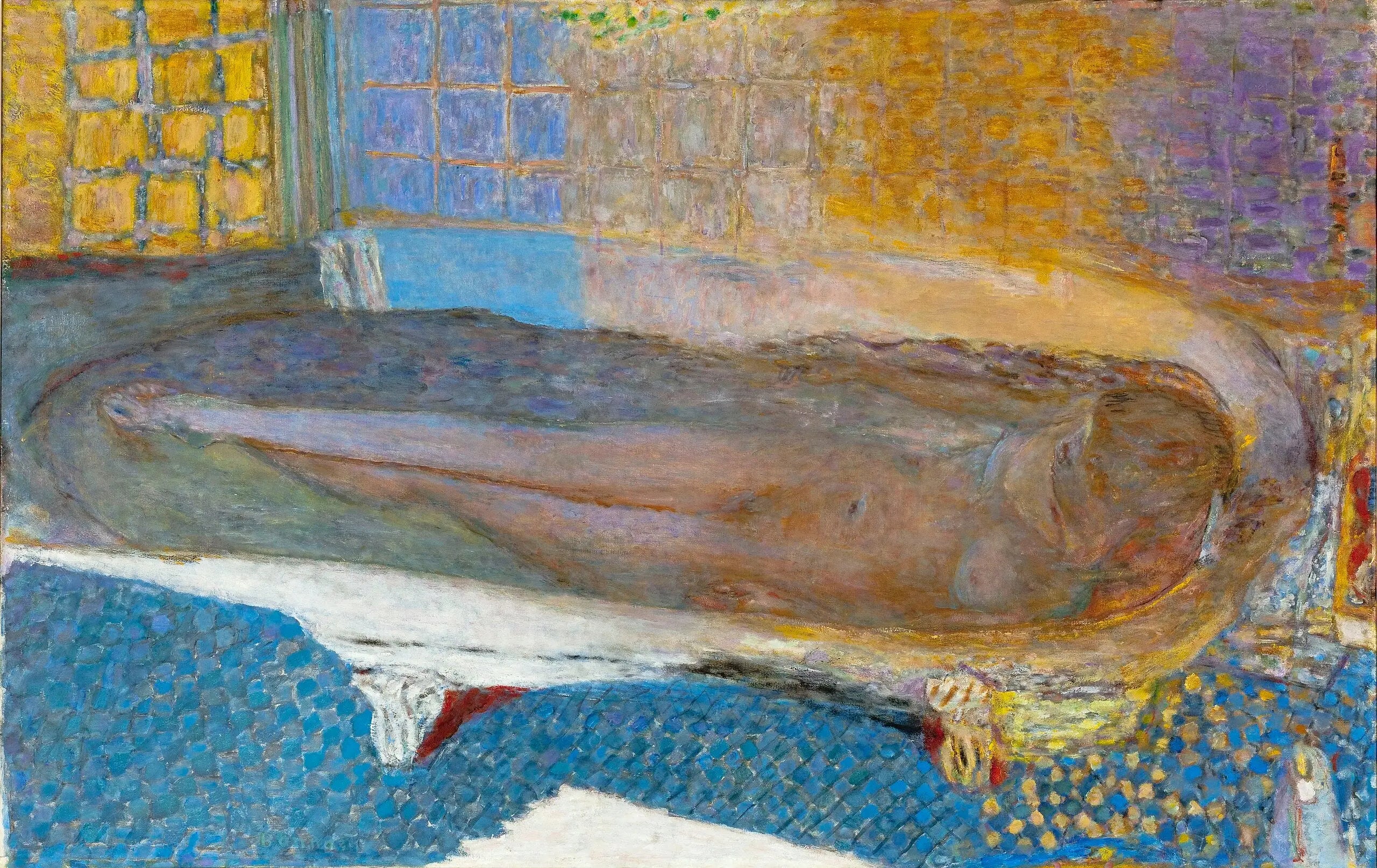 Reproduction du tableau « Femme dans la baignoire, Blue Harmony - Pierre Bonnard » par Alpha Reproduction en peinture à l’huile