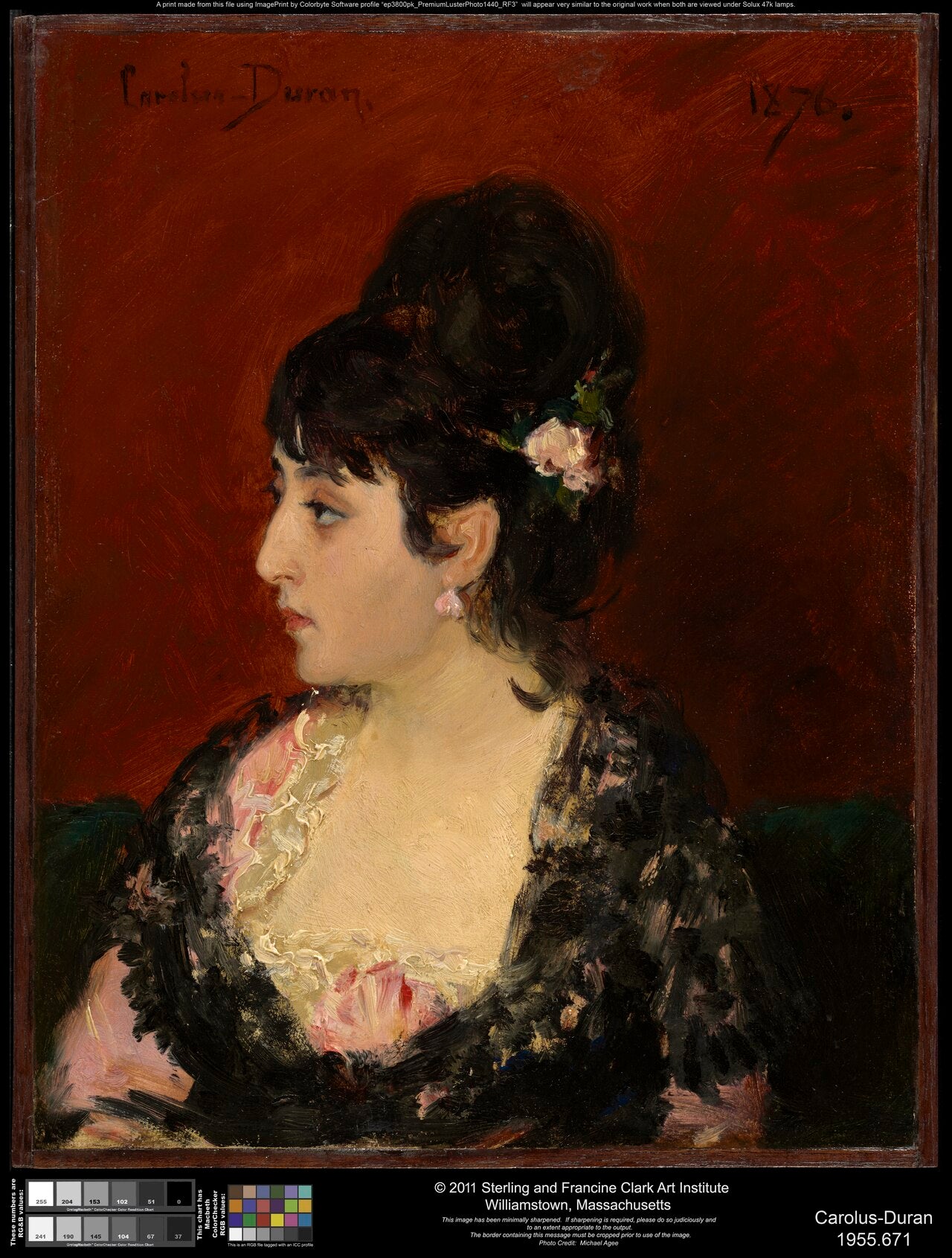 Femme espagnole de profil (Eva Gonzales ?) - Carolus-Duran