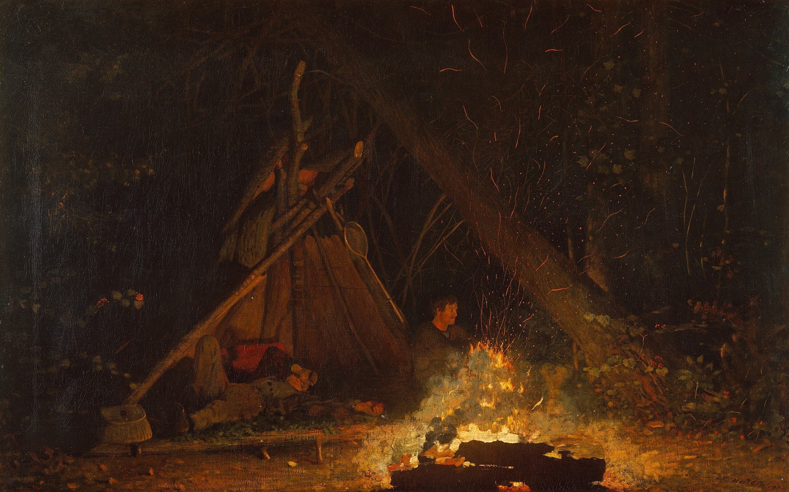 Feu de camp - Winslow Homer
