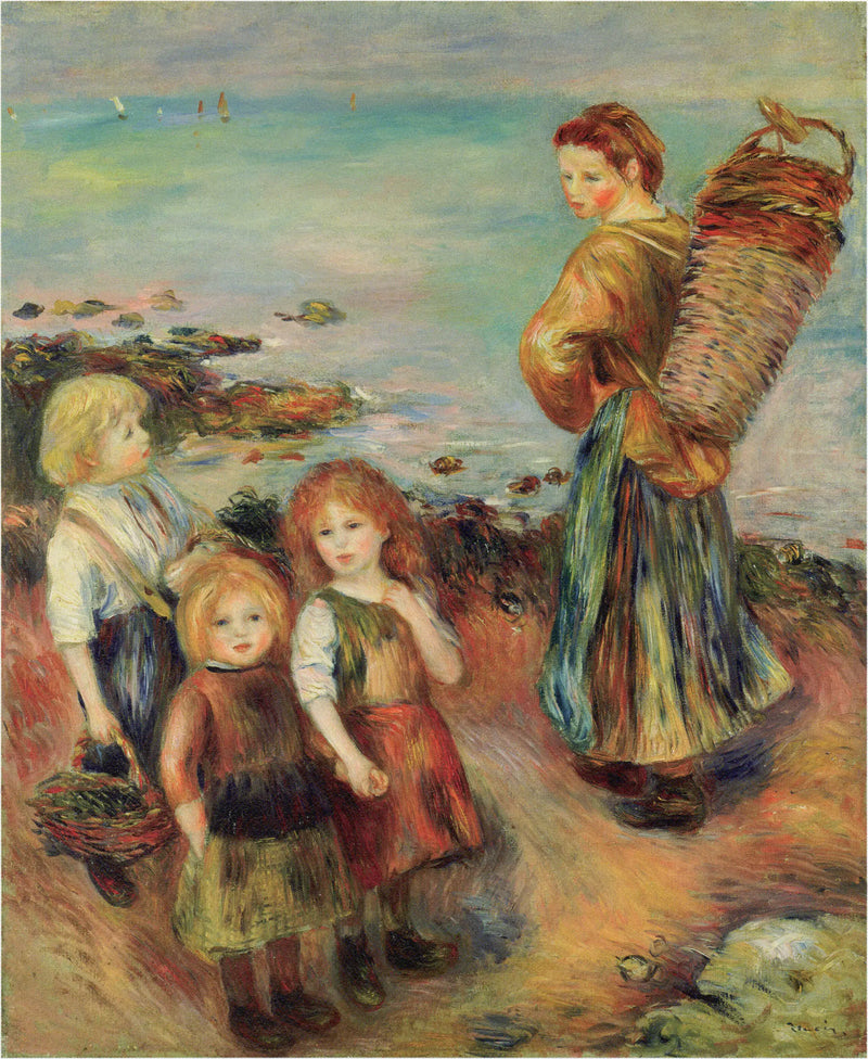 Dziewczyny na połowie małży - Pierre-Auguste Renoir