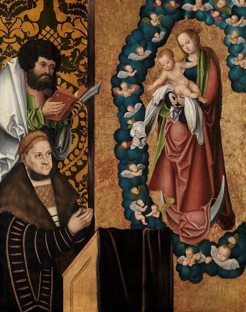 Frédéric le Sage w cześć Matki Bożej Apokaliptycznej - Lucas Cranach Starszy