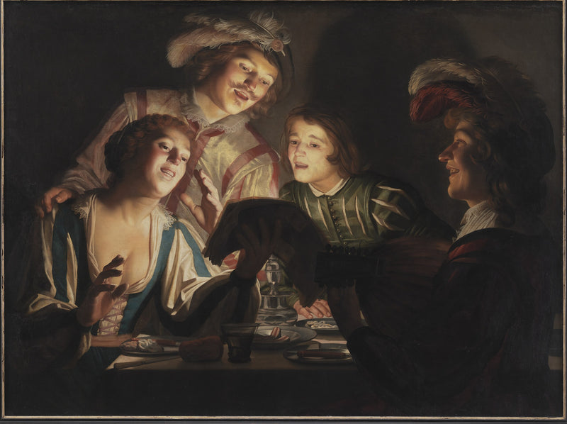 Zespół muzyczny przy świetle świec - Gerrit van Honthorst