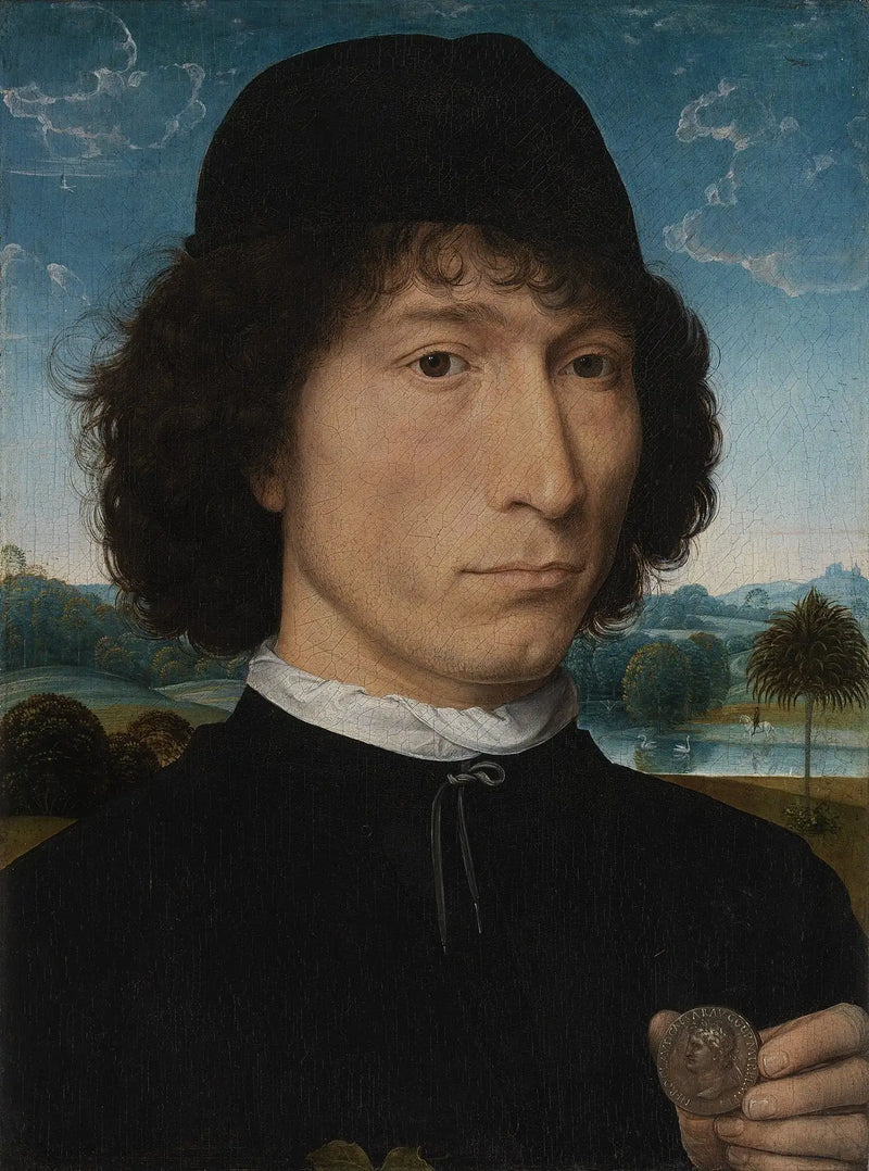 Mężczyzna z rzymską monetą - Hans Memling