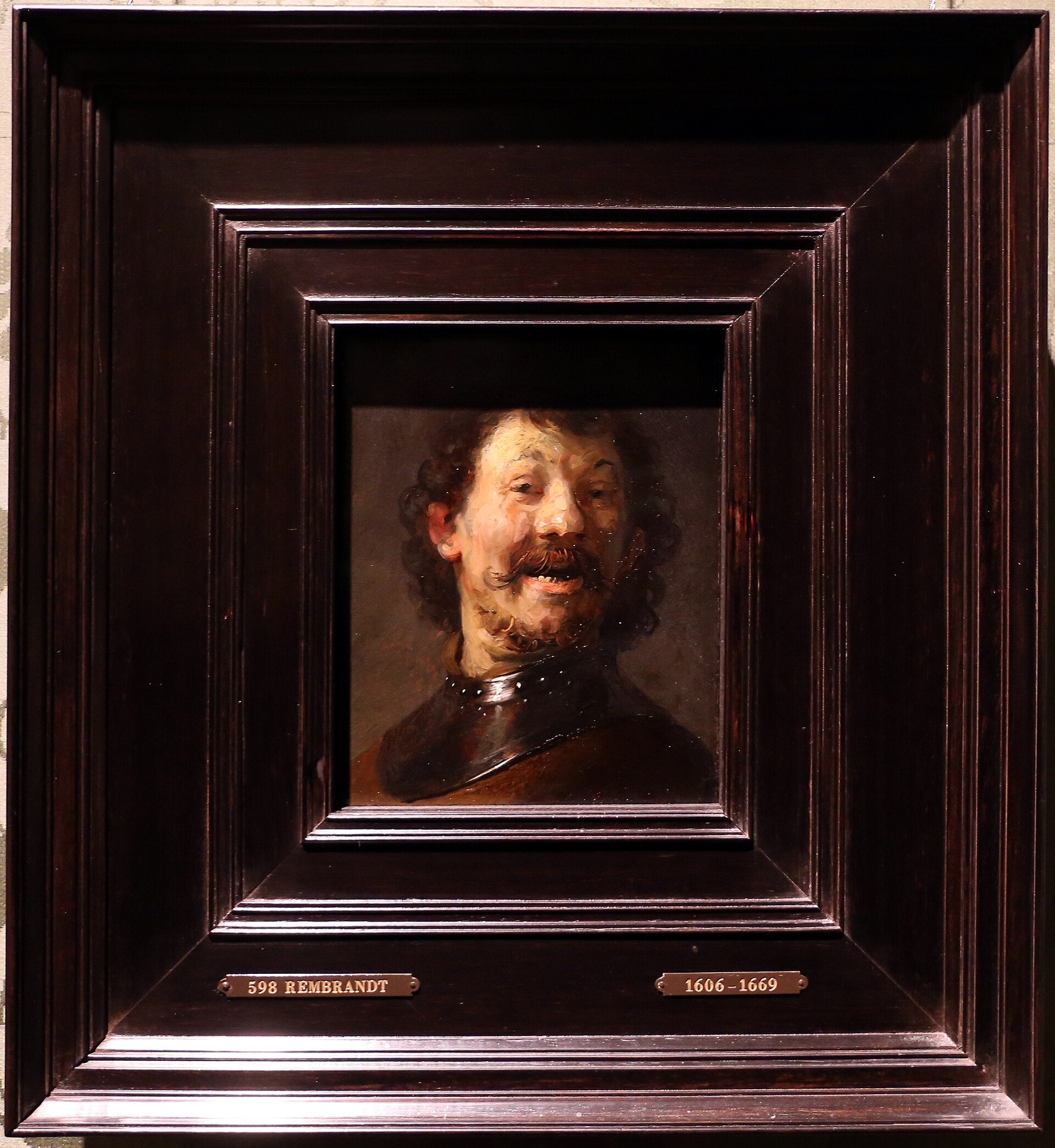 Śmiejący się mężczyzna - Rembrandt