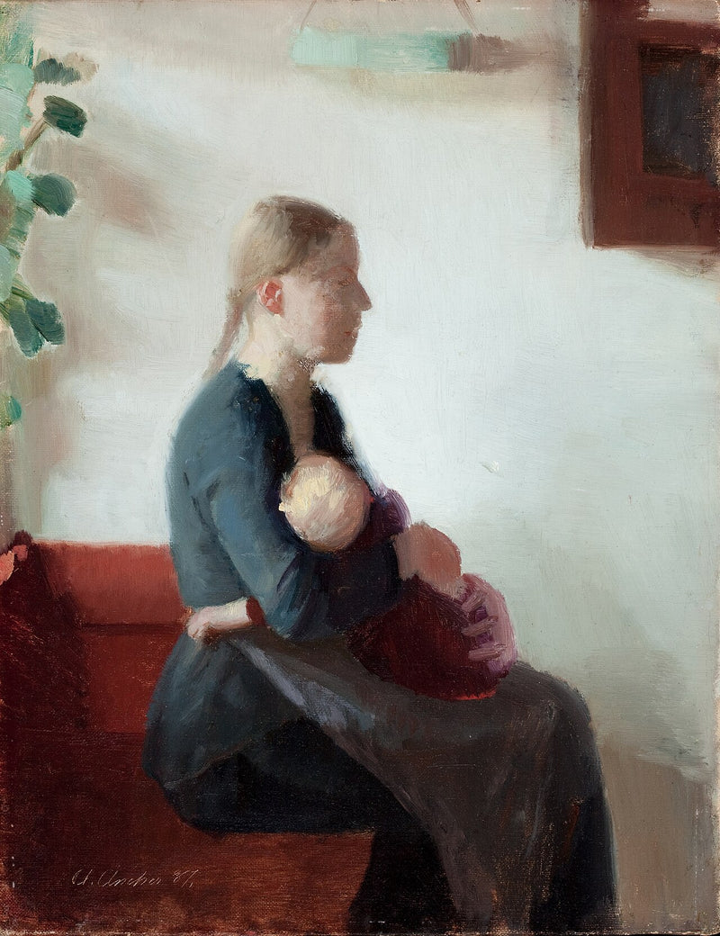Młoda matka z dzieckiem - Anna Ancher