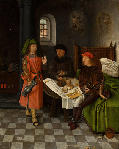 Joseph interprète les rêves du boulanger et un donateur - Jan Mostaert