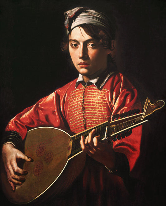 Reproduction du tableau « Joueur de luth - Le Caravage » par Alpha Reproduction en peinture à l’huile